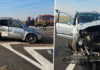 Accident grav la intersecția DJ 561A cu DN 56. Un tânăr și un bebeluș de două luni au ajuns la spital/ FOTO