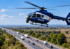 Traficul rutier din Olt, supravegheat cu elicopterul. Polițiștii îi monitorizează pe șoferi din aer