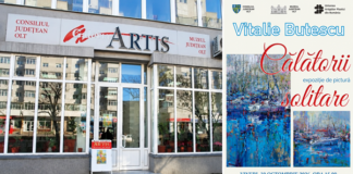 Eveniment cultural la Slatina. Pictorul Vitalie Butescu își aduce lucrările la Galeria ARTIS, în expoziția Călătorii solitare