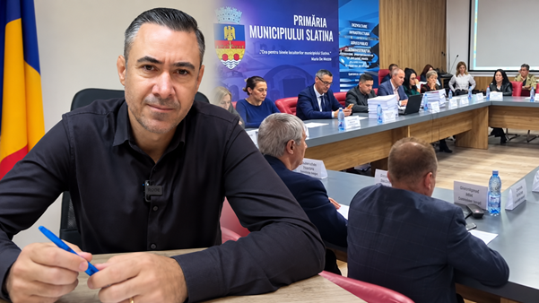 Mesaj în prim-plan, ședință municipală la Slatina