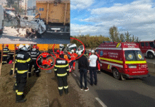 Accident cumplit pe DN 7. Doi morți și 14 persoane evaluate medical, după impactul dintre un microbuz și o autobasculantă/ FOTO+VIDEO